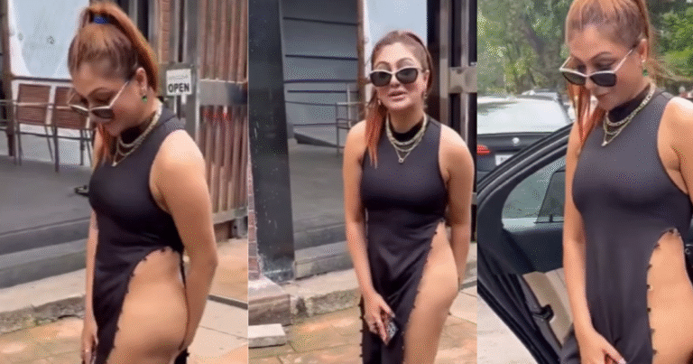 This Actress Came Out On The Road Wearing Only A Torn Suit